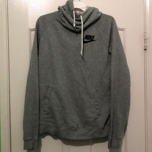 Dark Grey Nike Turtle Neck Hoodie